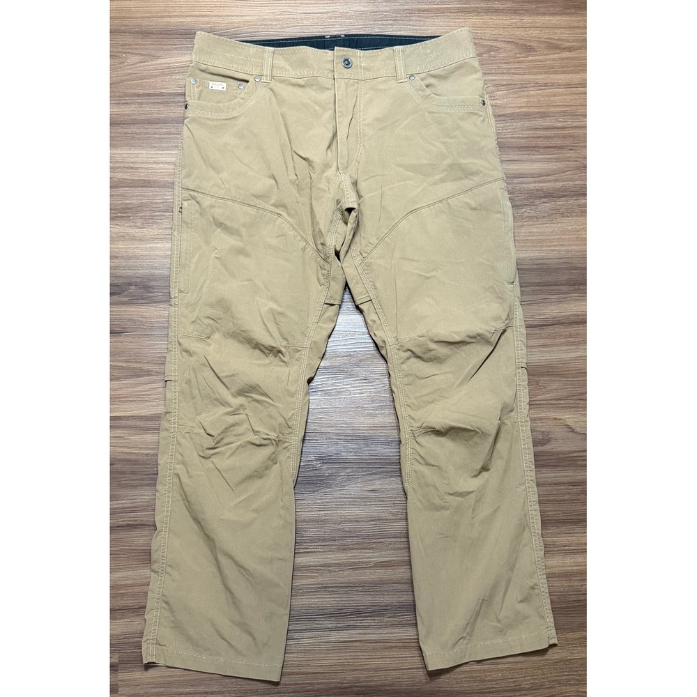 Kuhl Konfidant Air Pants Khaki Tan Vented Hiking Cargo Mens Sz 36x30 (5098)